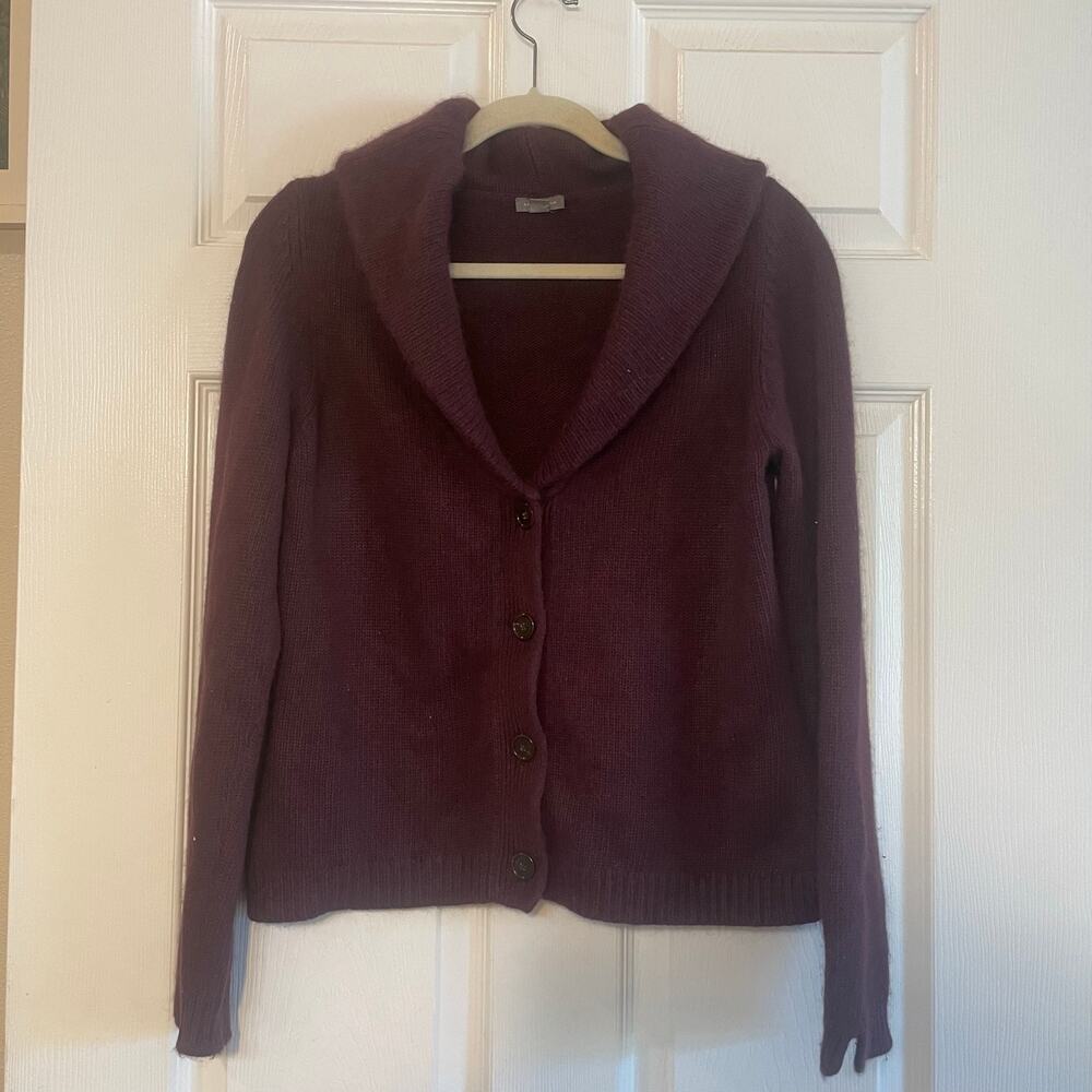 Ann Taylor Angora Lambswool Cardigan Sweater size Large